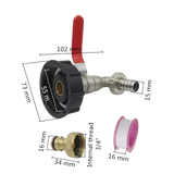 IBC adapter 1/2'' aftapkraan set - S60x6