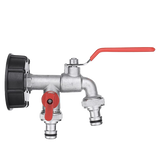 IBC adapter 1/2'' DUBBELE aftapkraan set - S60x6