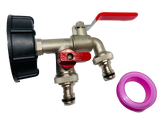 IBC adapter 1/2'' DUBBELE aftapkraan set - S60x6