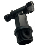 Kunstof kraan met insteek nippel en 3/4" buitendraad